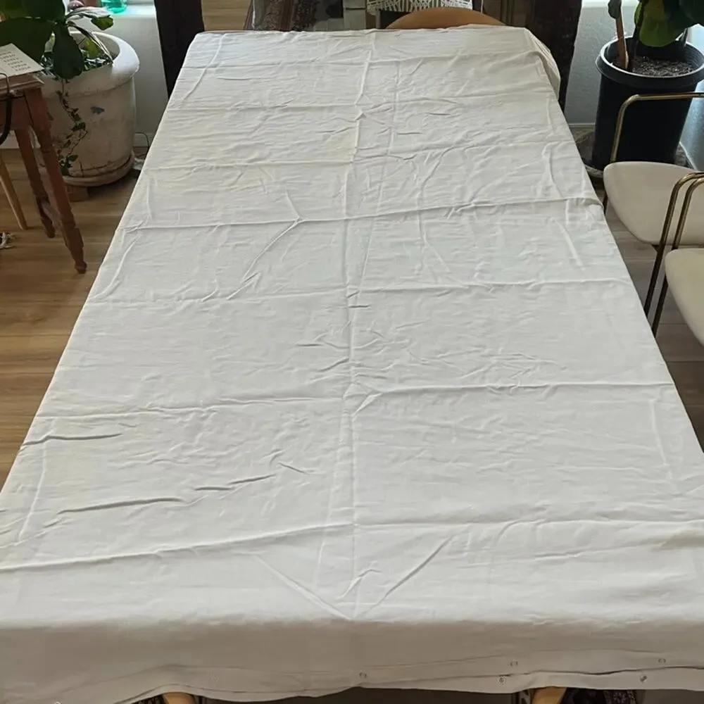 Full/Queen Duvet Cover 100% Linen Tan Snap Button Closure 91